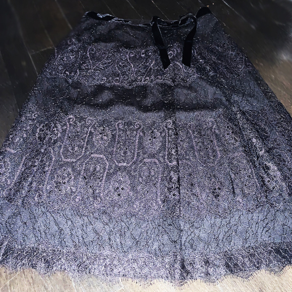 Ann Taylor Dresses & Skirts - Ann Taylor Black Lace Skirt Pencil Sequin 0P S NEW